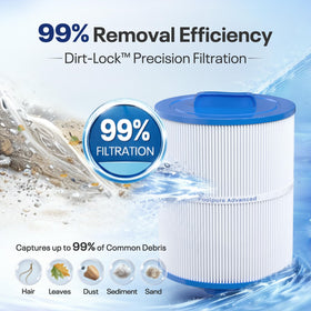 Sturdy grip handle on POOLPURE PAS50SV-F2M filter for simple installation