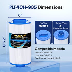 POOLPURE PLF4CH-935 compatibility list showing common models.