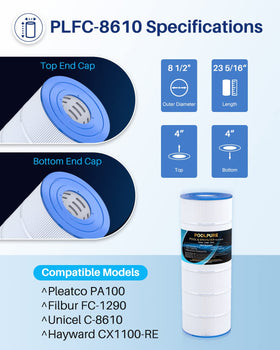 POOLPURE PLFC-8610 filtration fabric detail highlights trilobal material