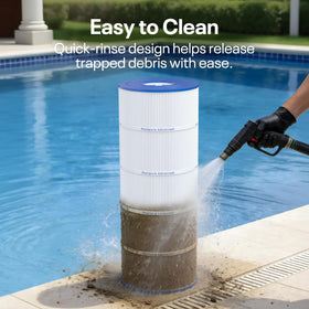 POOLPURE PLFPWWCT125 dirt-locking technology closeup highlights enhanced debris capture.