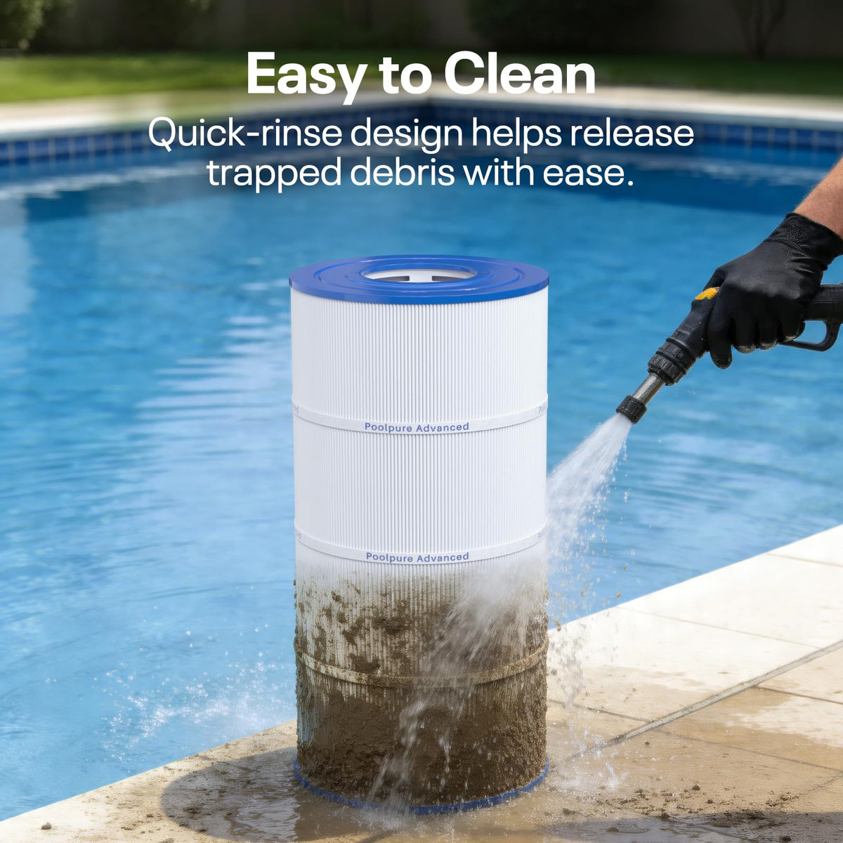 POOLPURE PLFPXST100 maintenance-friendly design supports easy monthly cleaning.