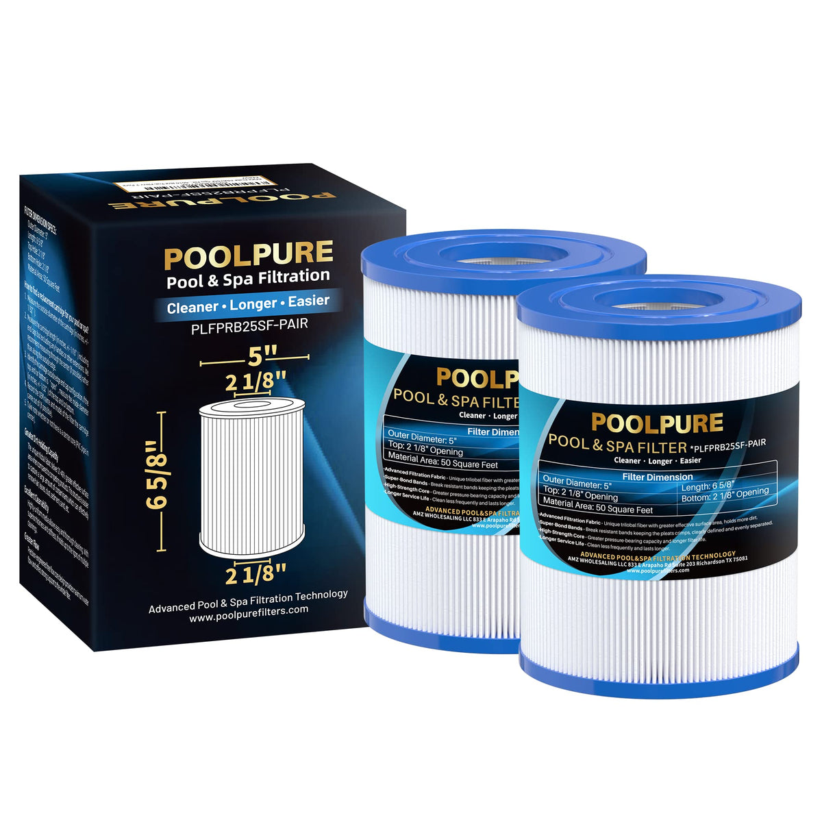 POOLPURE PRB25SF spa filter overview for clearer water