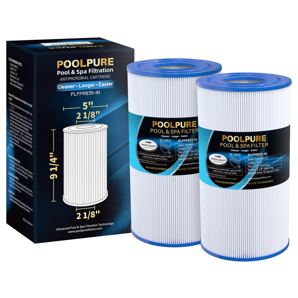 POOLPURE PRB35-IN spa filter side view for easy spa maintenance.