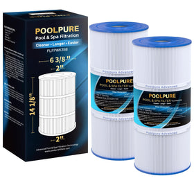 POOLPURE PWK35B spa filter side view shows sturdy build and universal fit.