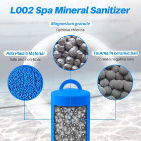 PoolPure silver ion cartridge closeup highlights effective sanitation technology.