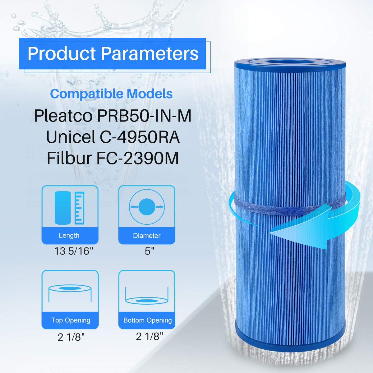 POOLPURE trilobal fabric closeup highlights increased surface area for filtration.