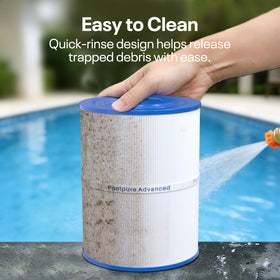PoolPure trilobal fabric enables easy cleaning and long cartridge life