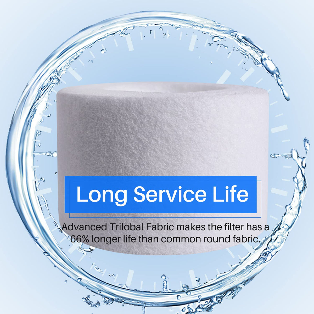 POOLPURE FC-2812 trilobal filtration fabric improves debris capture