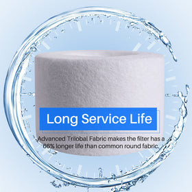 POOLPURE FC-2812 trilobal filtration fabric improves debris capture