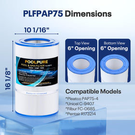 POOLPURE trilobal filtration fabric increases surface area for better contaminant capture.