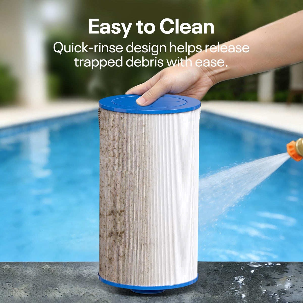 POOLPURE dirt locking technology demonstrates enhanced particle capture