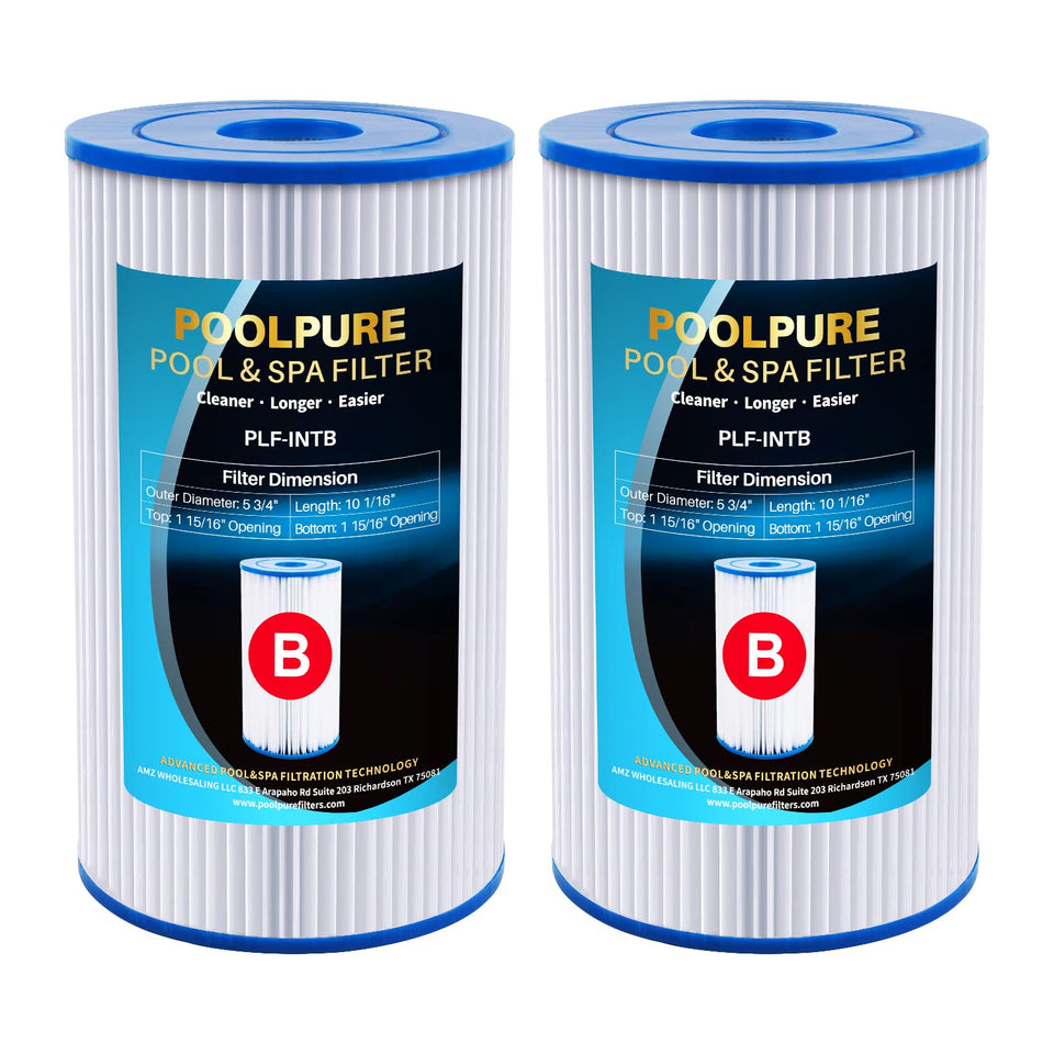 POOLPURE Type B filter in Intex 29005E packaging, ready for replacement.