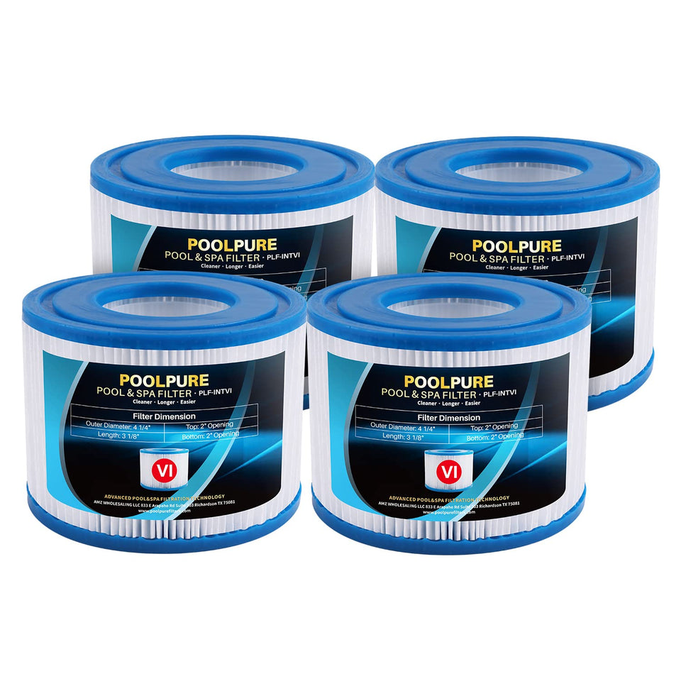 PoolPure Type VI spa filter cartridge front view for quick replacement and fit.
