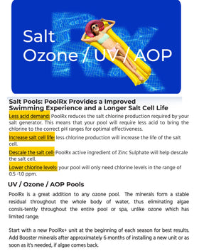 PoolRx application in a swimming pool during routine maintenance.