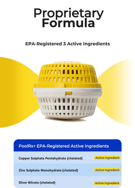 Pool RX+ three active ingredients provide multi-layer algae defense for spa water.