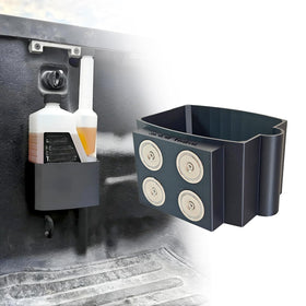 PoolTechX Archoil magnetic holder fits 40oz bottles securely.