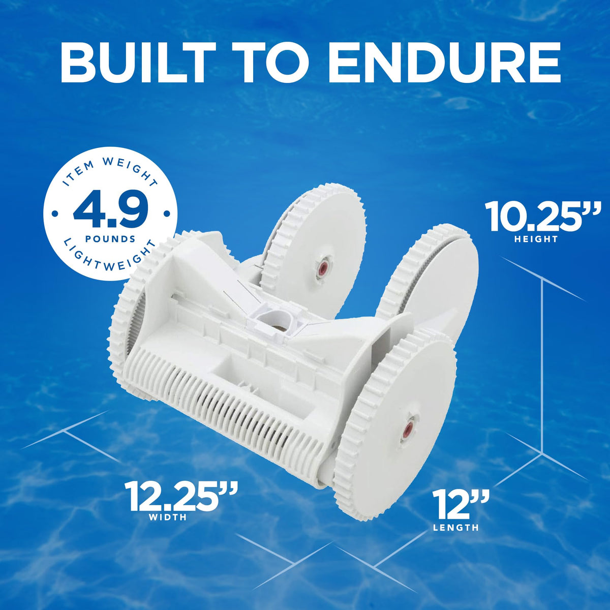 Poolvergnuegen cleaner wheels and frame ensure durable, smooth navigation.