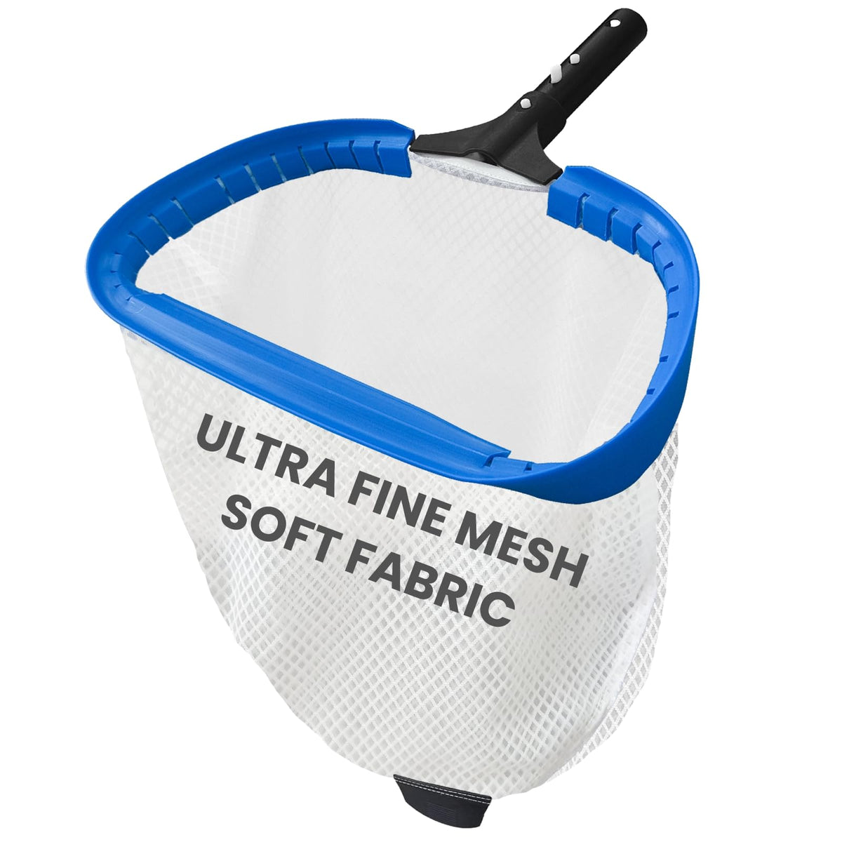 Poolvio 14 inch skimmer net front view shows sturdy frame for durable pool cleaning