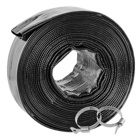 Poolvio backwash hose 1-1/2in x 50ft with reinforced PVC for reliable discharge.