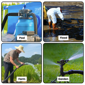 Poolvio backwash hose suitable for inground and above-ground pool systems.