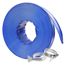 Poolvio backwash hose one-and-a-half-inch blue, ideal for quick pool filter backwash.