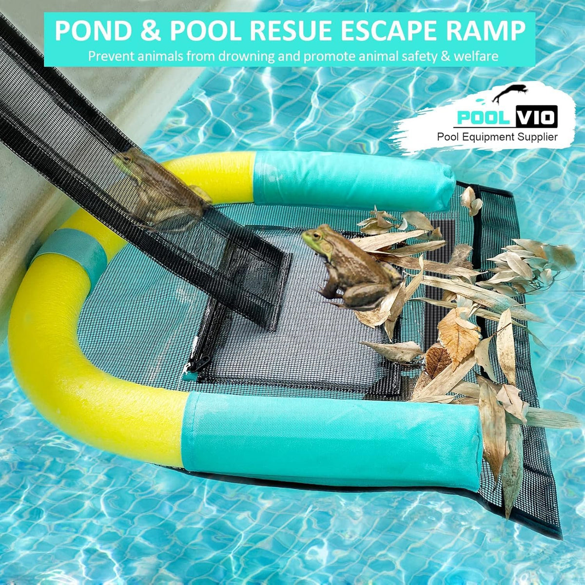 Poolvio critters escape bridge guides animals to the pool edge