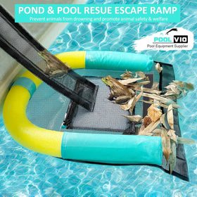 Poolvio critters escape bridge guides animals to the pool edge