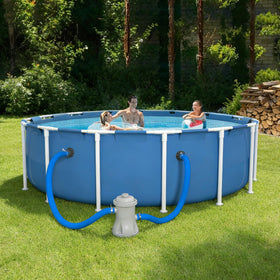 Poolvio DIY-installation setup shows quick, tool-free assembly.