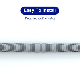 Poolvio easy-to-install hose connectors fit with existing hardware.