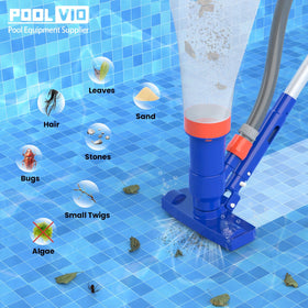 Poolvio Garden Hose Connection powers suction without electricity.