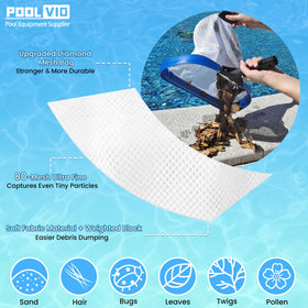 Poolvio heavy duty aluminum frame withstands tough debris