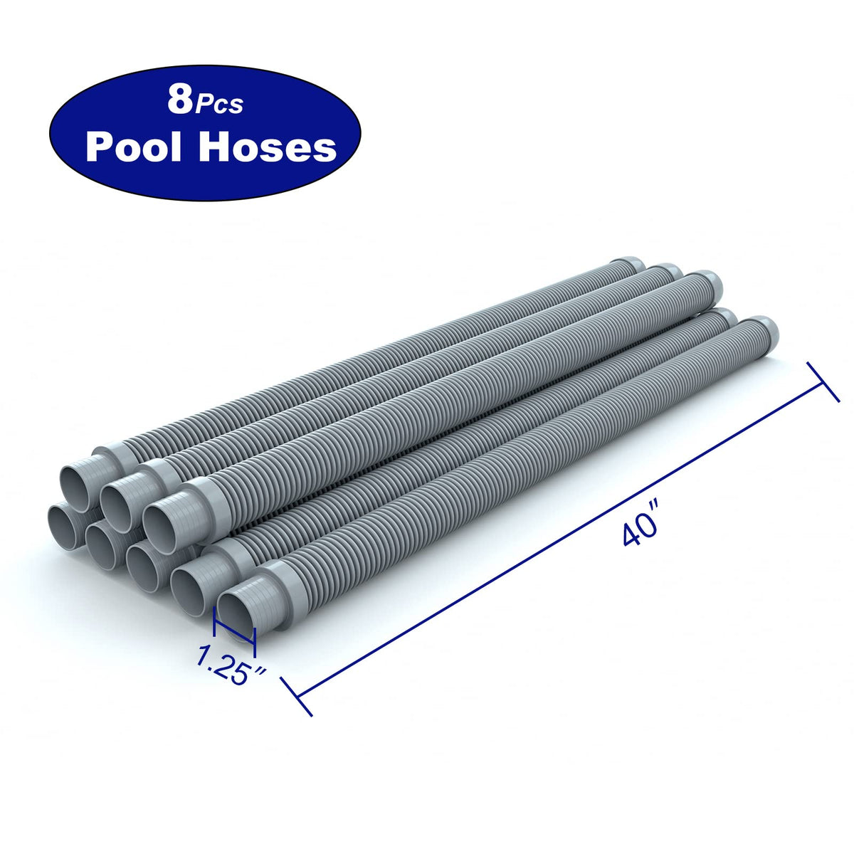 Poolvio hoses easily install to fit existing pool cleaner hoses.