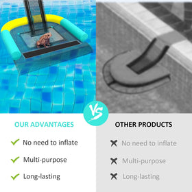 Poolvio leaf and debris skim ramp reduces manual skimming time