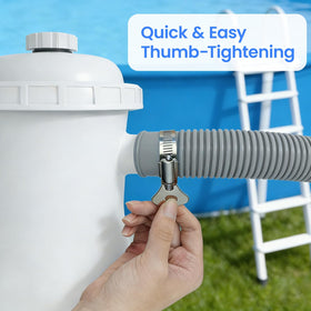 Poolvio heavy-duty hose design minimizes leaks and cracks.