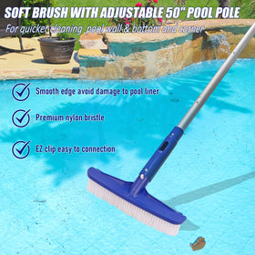 Poolvio middle bag skimmer net with durable aluminum frame