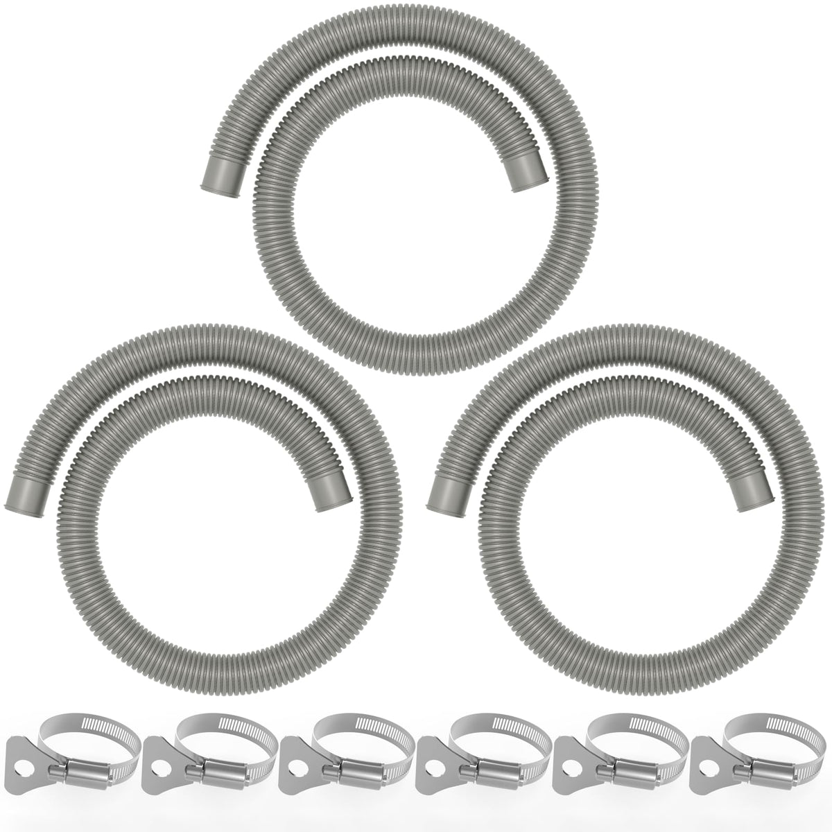 Poolvio 1.25-inch hose 3-pack for above-ground pools.