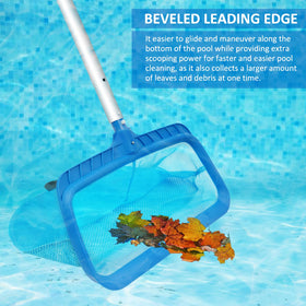 Poolvio ergonomic handle reduces strain while reaching deep corners.