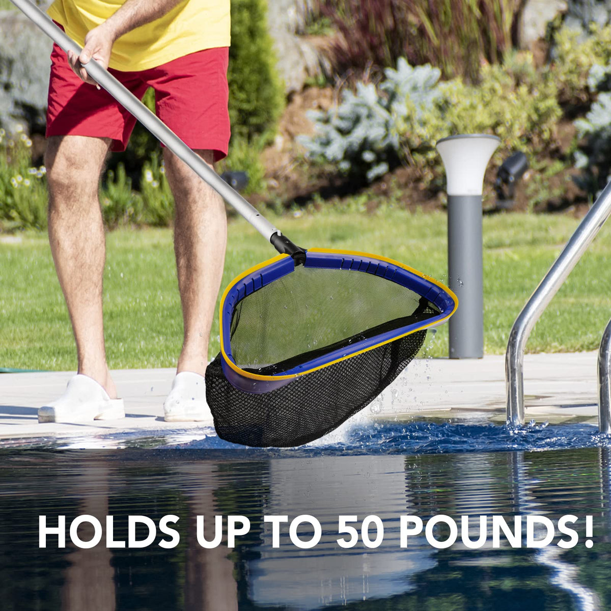 Poolvio storage clip keeps the net compact for storage