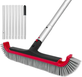 Poolvio 17.5-inch wall brush handles walls and tiles with robust nylon bristles for deep cleaning.