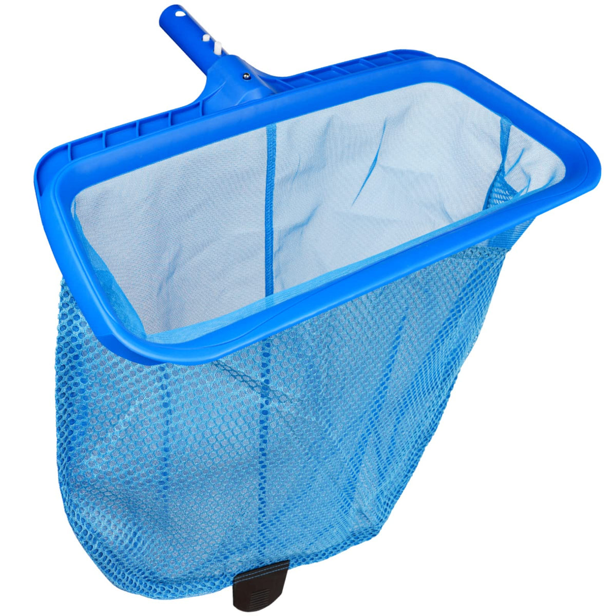Poolvio swimming pool skimmer net with fine mesh for quick debris removal.