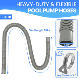 Poolvio metal thumb clamps for secure connections.