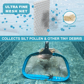 POOLWHALE 14in pollen net bag closeup shows ultra-fine mesh trapping fine debris.