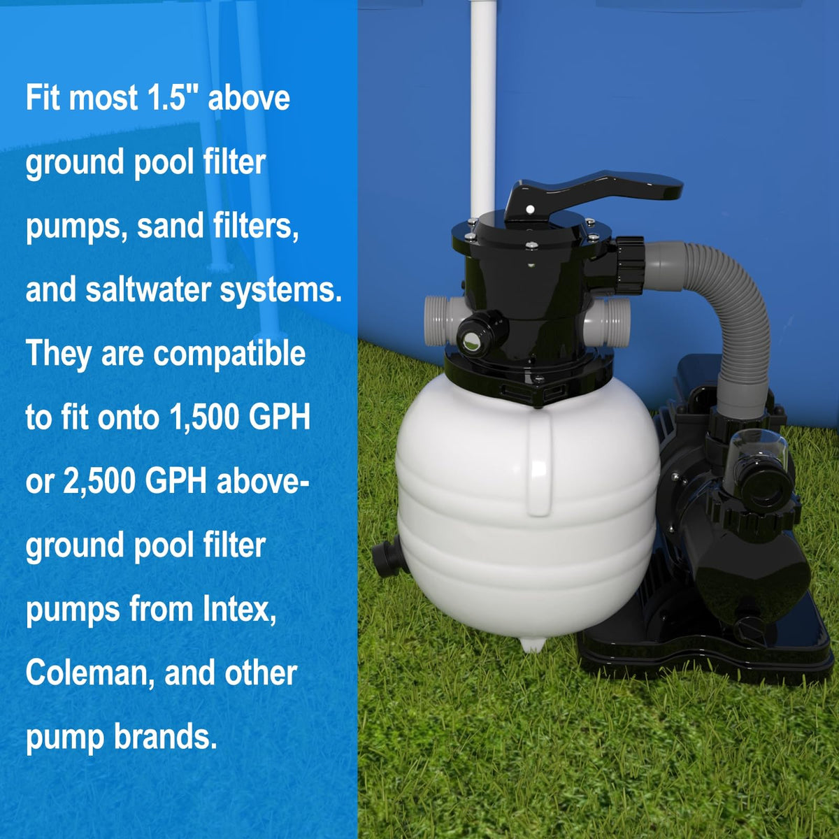 POOLWHALE grey flexible hose supports durable, long-lasting use