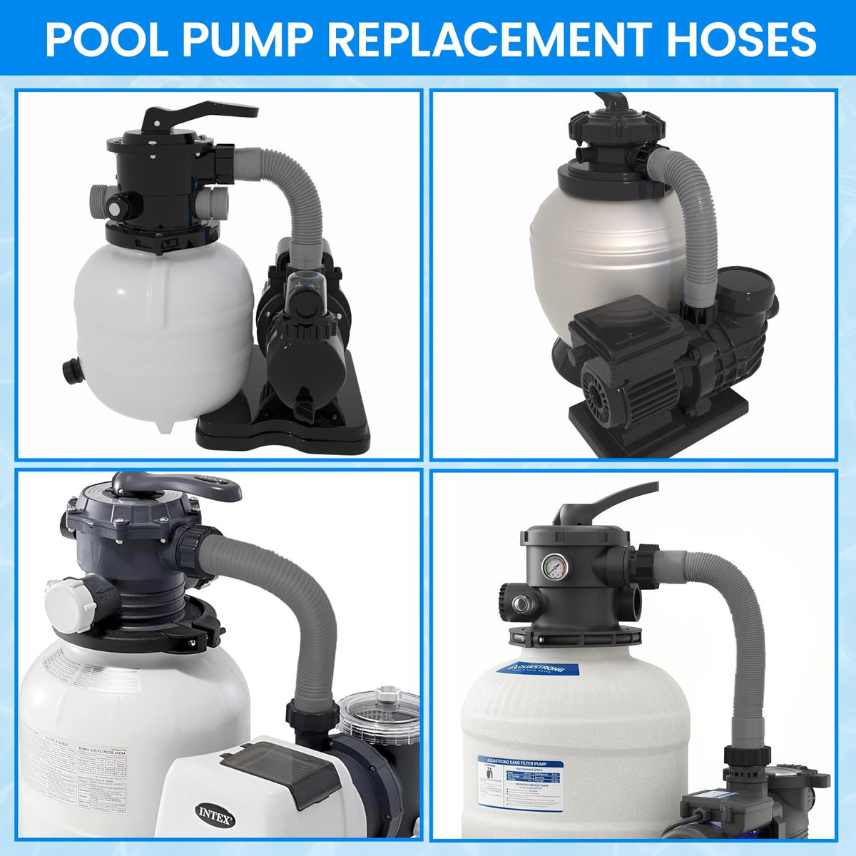 POOLWHALE 1.5x20 hose delivering steady water flow