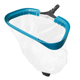 POOLWHALE 17-5-inch skimmer net with aluminum frame for deep debris collection.