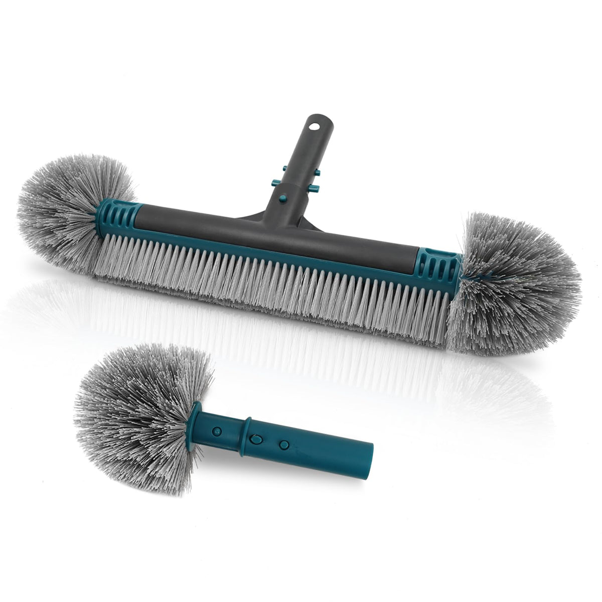 PoolWhale 20-inch pool brush head cleans large walls and floors efficiently.