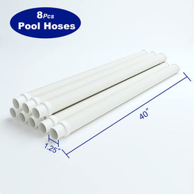 POOLWHALE eight-hose set, each three feet long, ready for flexible layouts.