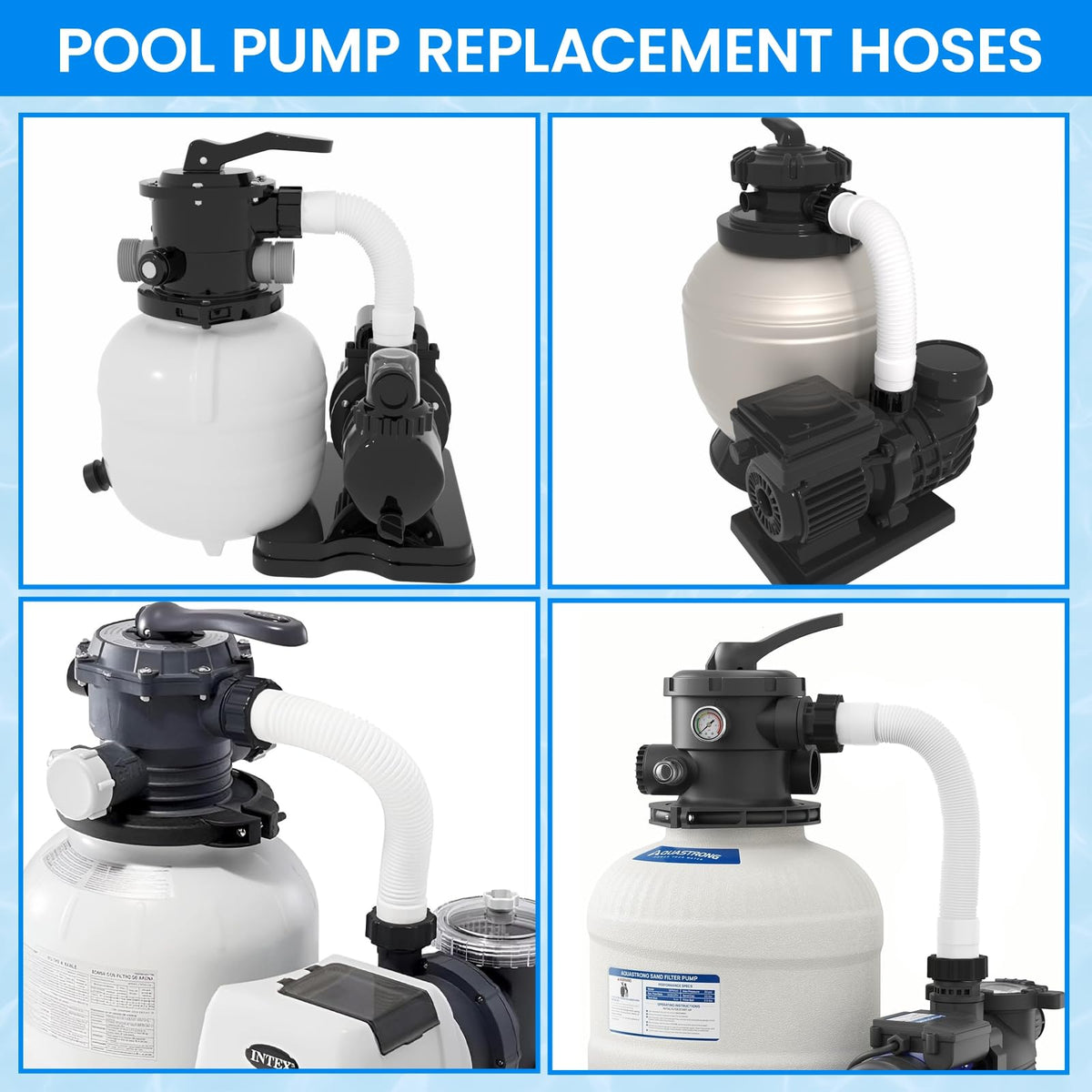 PoolWhale above-ground hose easy installation enables quick setup.