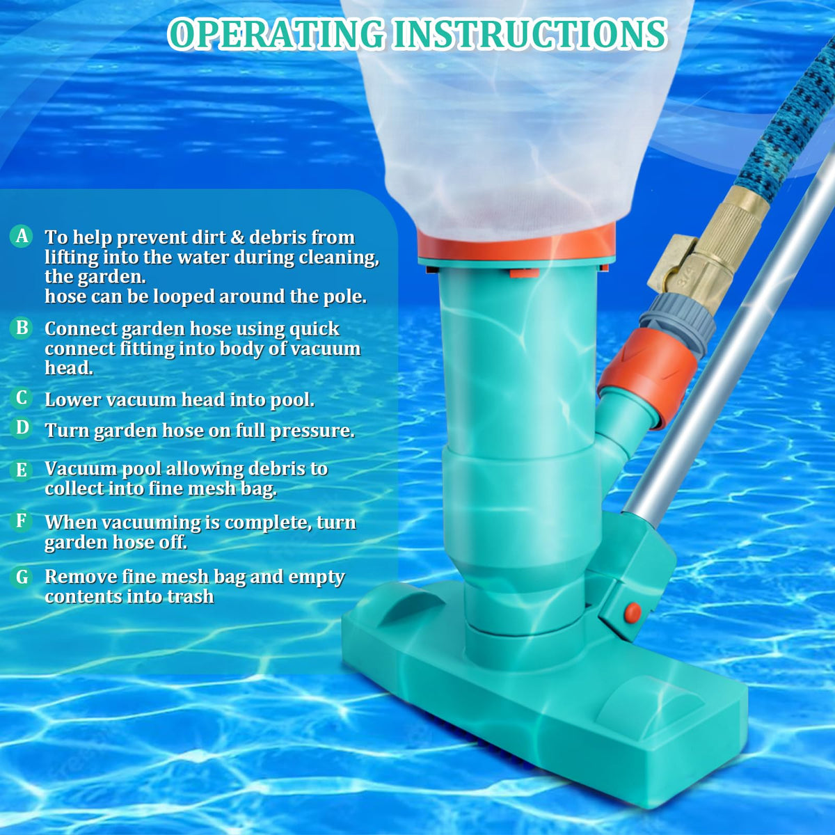 PoolWhale cleaner for above-ground pools, spas, and ponds