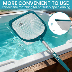 POOLWHALE aluminum-pole extends reach for spa cleaning
